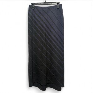Express Wool Blend Maxi Skirt Black/Gray Side Zipper Size 0